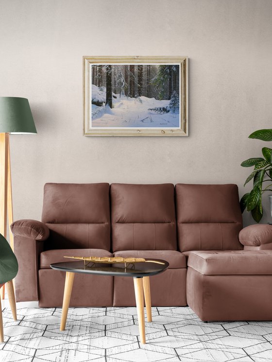 Winter in the spruce forest