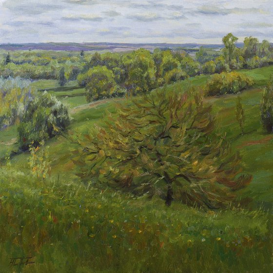 Realism spring landscape painting