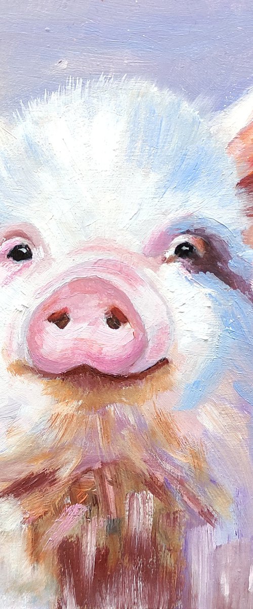 Pig Portrait by Yulia Berseneva