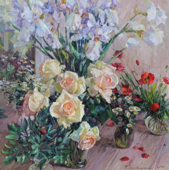 Still life with spring flowers