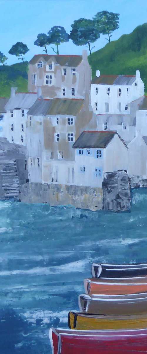Polperro Boats by Elaine Allender