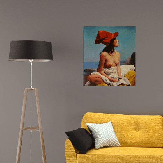 The Woman with the Red Hat.