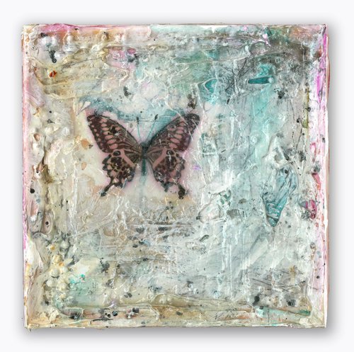 Butterfly Kisses 3 - Mixed media abstract art by Kathy Morton Stanion by Kathy Morton Stanion
