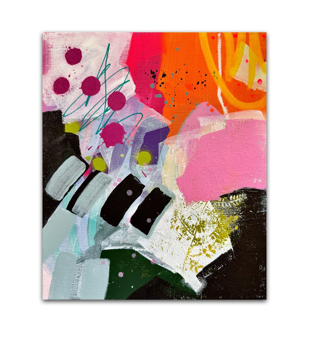 Abstract Acrylic Painting By Tanya Lytko, 10 X 12", "Place", Original Artwork