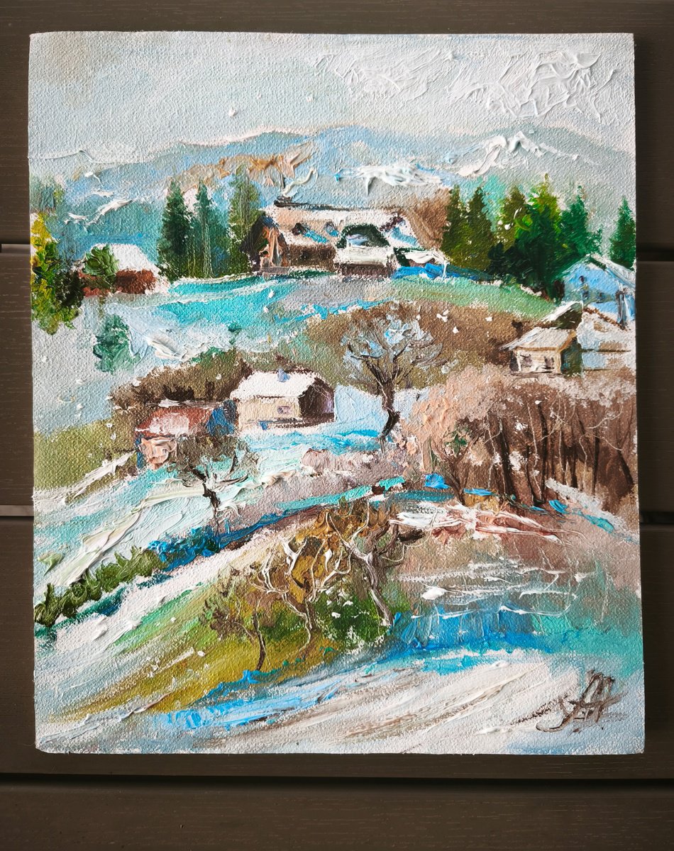 Slovenian Houses By Annet Loginova, 9 X 12, Artwork For Sale On Artfinder