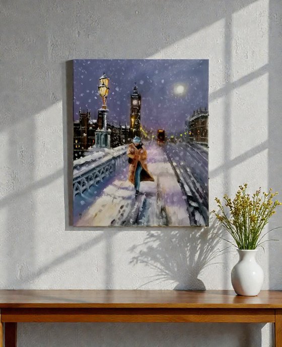 Snowing again in London