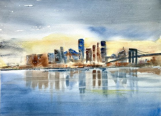 New York near Brooklyn Bridge