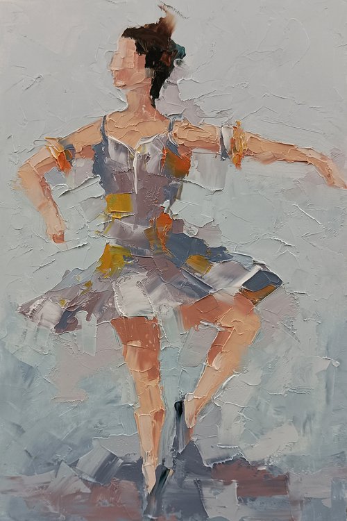 Ballerina 2. Small oil painting by Marinko Šaric