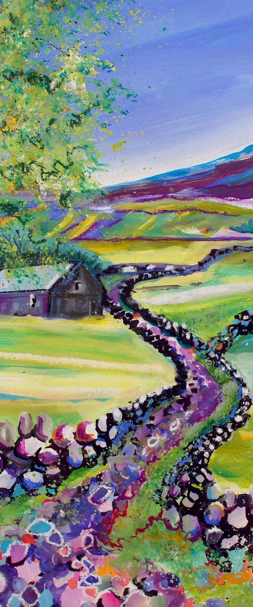 Lone Barn in the Dales by Julia  Rigby