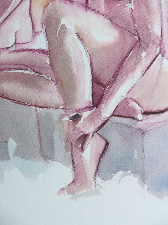 seated nude 3 poses