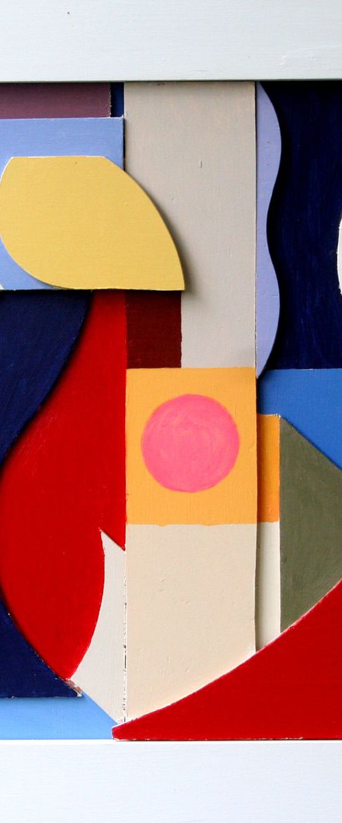 Composition with Pink Circle (relief) by Liam Hennessy