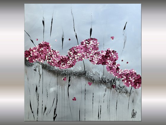 Love Affair - Abstract acrylic painting, Abstract Flowers