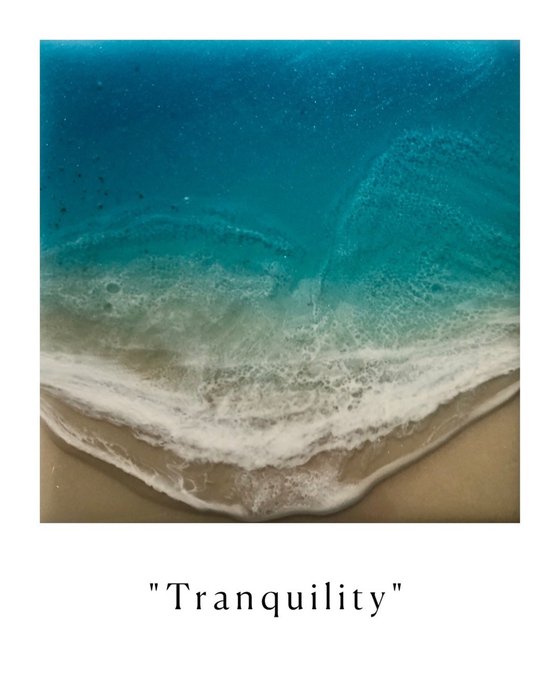 White Sand Beach - Tranquility - Seascape Painting Gift idea