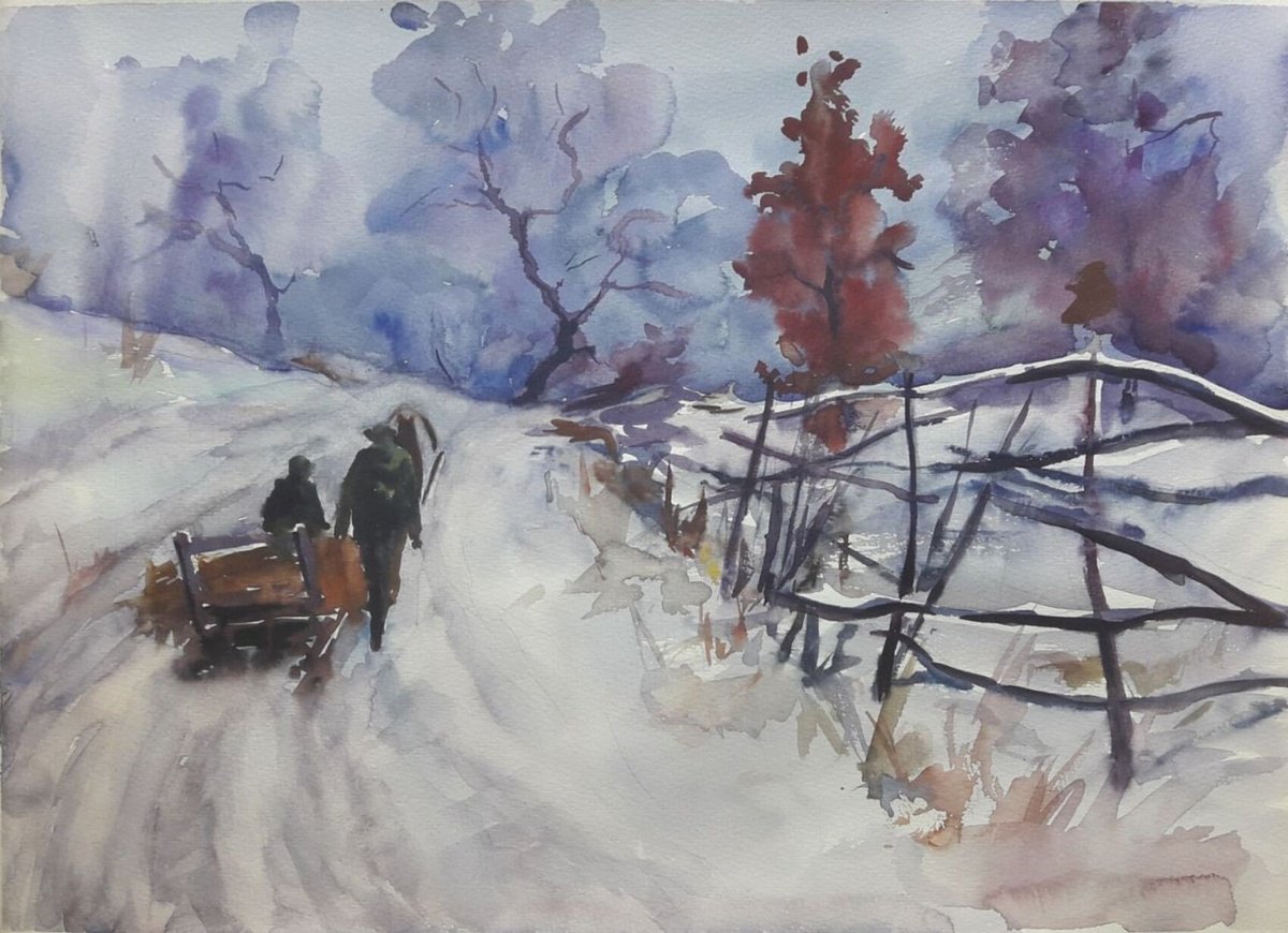Winter road by Boris Serdyuk