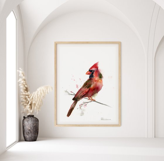 Cardinal - Original Watercolor