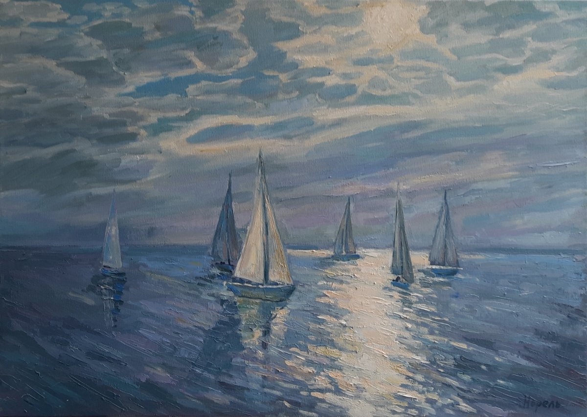Morning breeze - Original oil painting (2020) by Svetlana Norel