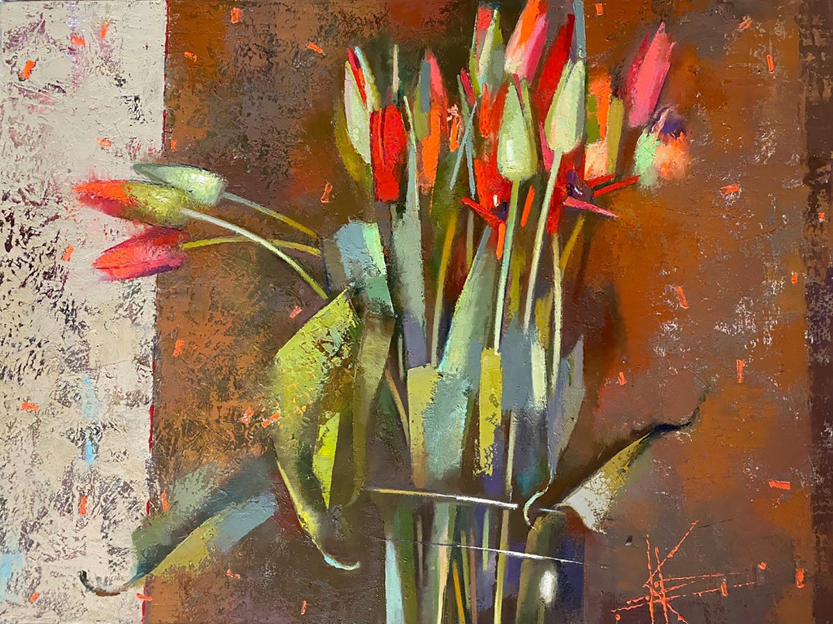 Elegant tulips by Oksana Kornienko