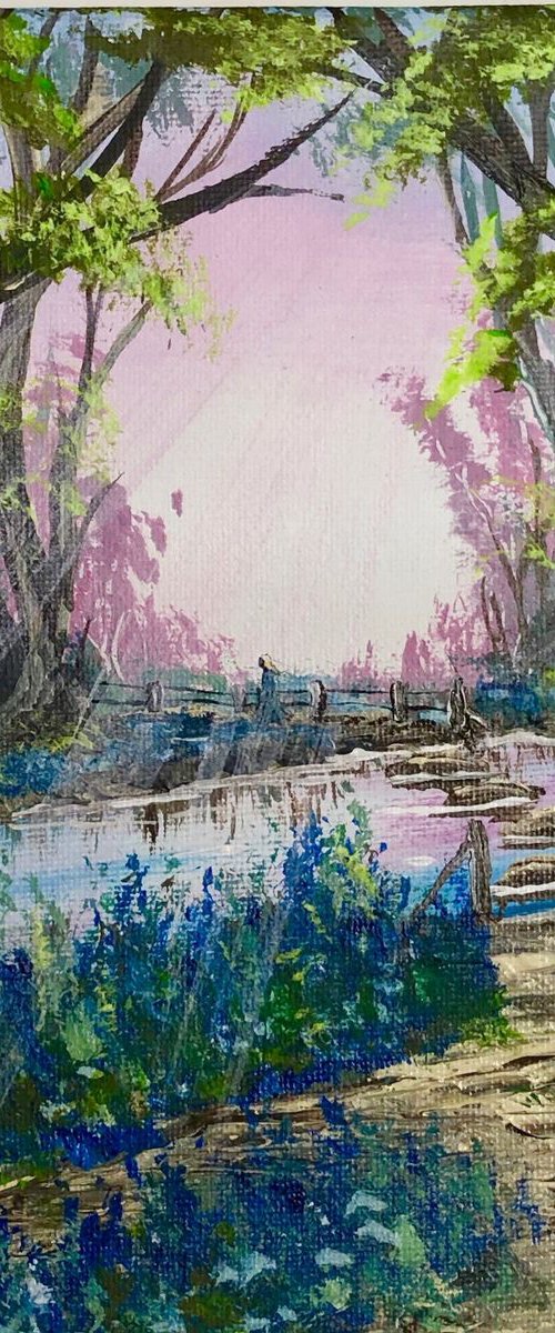 Morning walk in Bluebell wood by Marja Brown