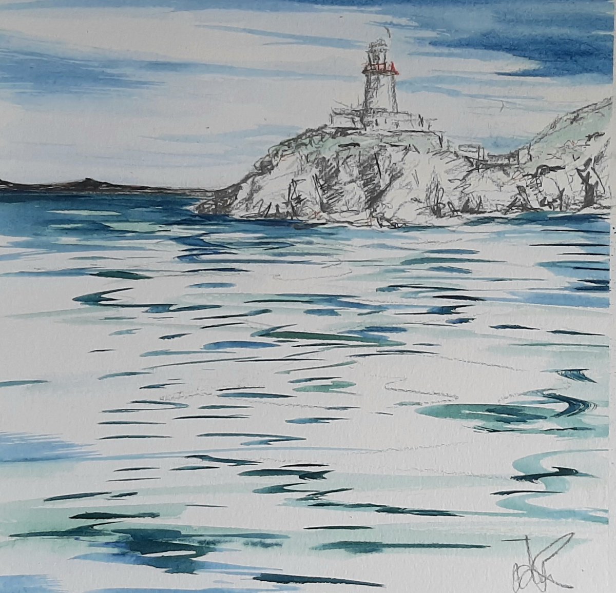 The Bailey Lighthouse, Howth Dublin by Niki Purcell - Irish Landscape Painting