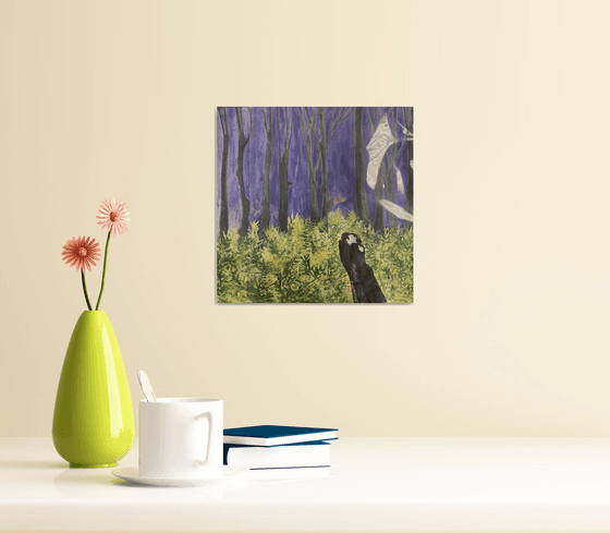 A kiss in butterfly wood