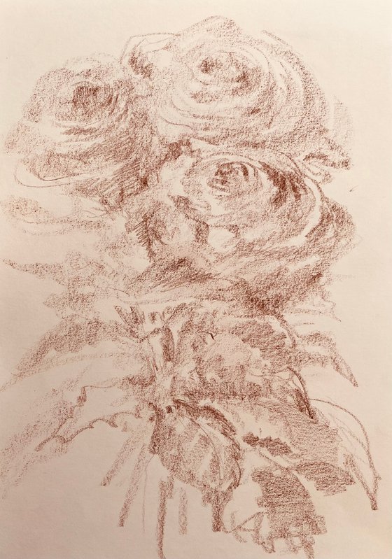 Roses #9 2020. Original pencil drawing