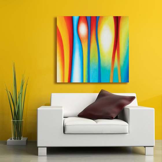 Large Abstract Oil Painting 100×92 - 04