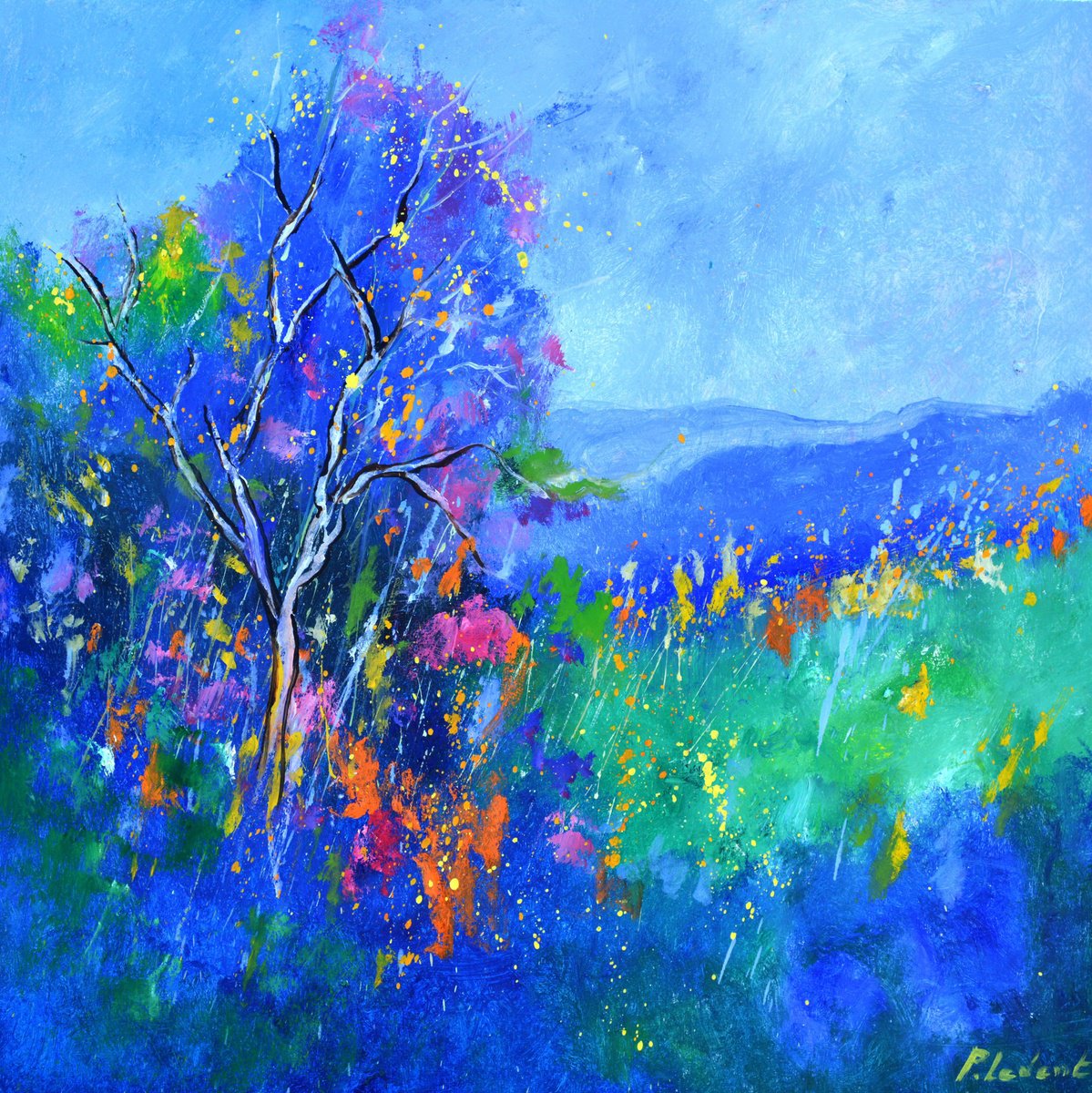 Blue Meadow By Pol Henry Ledent, 24 X 24, Artwork For Sale On Artfinder