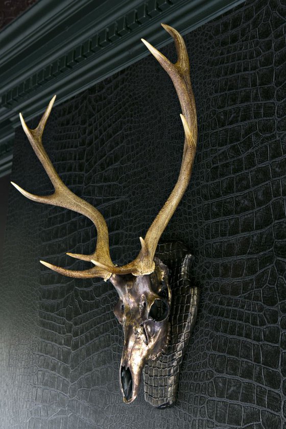 Baratheon 'Game of Thrones ' Inspired wall sculpture Skull ART