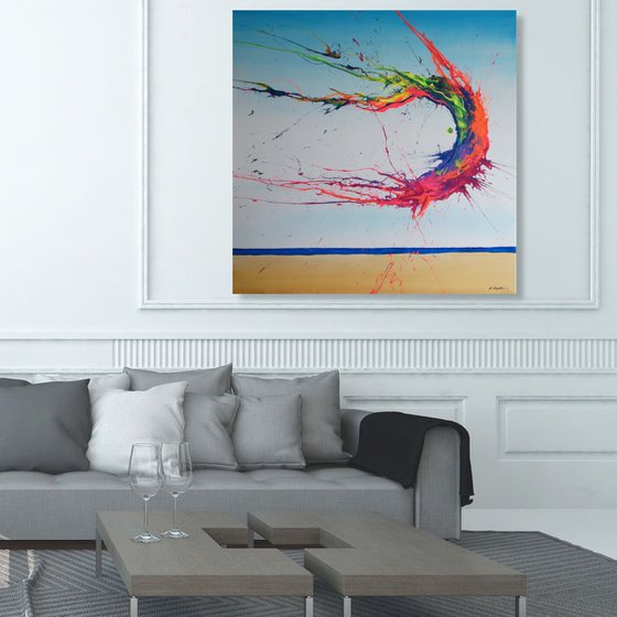 Summer Phenomenon III (Spirits Of Skies 100206) - 100 x 100 cm - XXL (40 x 40 inches)