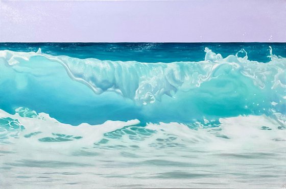 Teal Harmony. Ocean wave