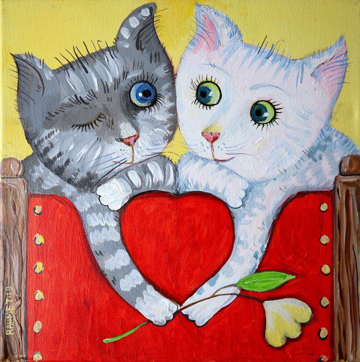  Cats. By Rakhmet Redzhepov, 12 X 12, Artwork For Sale On Artfinder