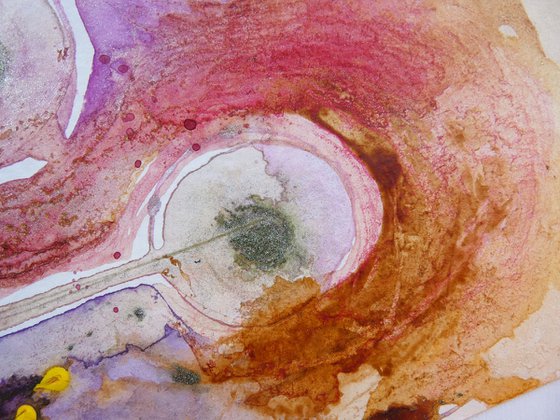 Flowers in August - abstract watercolor