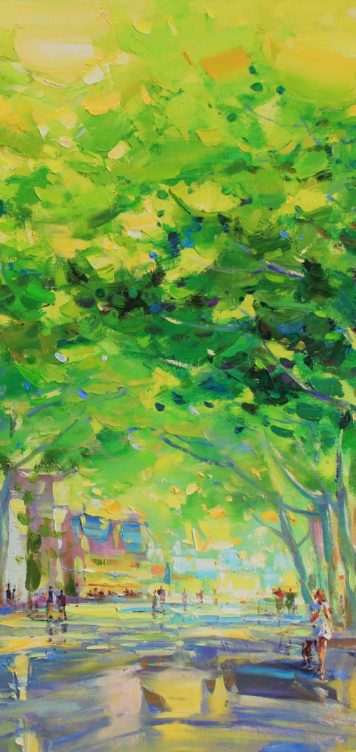 In the green of summer by Alisa Onipchenko-Cherniakovska