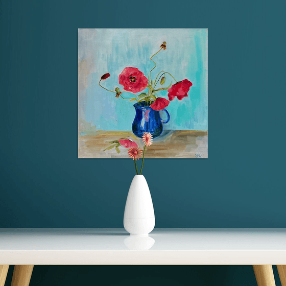 POPPIES IN BLUE