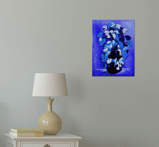 Blue Rhapsody - Original Abstract Painting Art On Canvas Ready To Hang