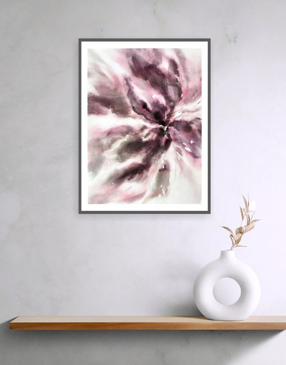 Pink abstract flowers