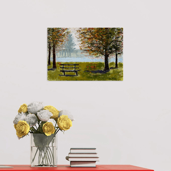 Park Bench in Autumn