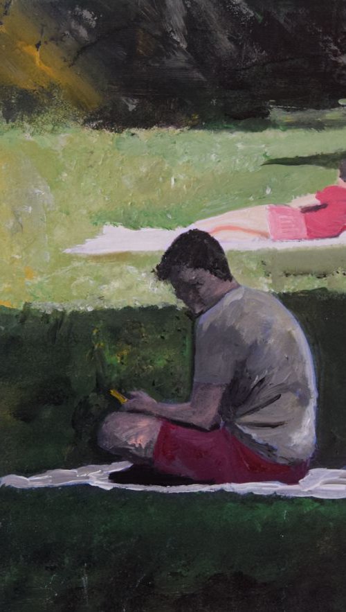 Sun, Shadows, Grass and Water in Amsterdam by Andrew  Reid Wildman