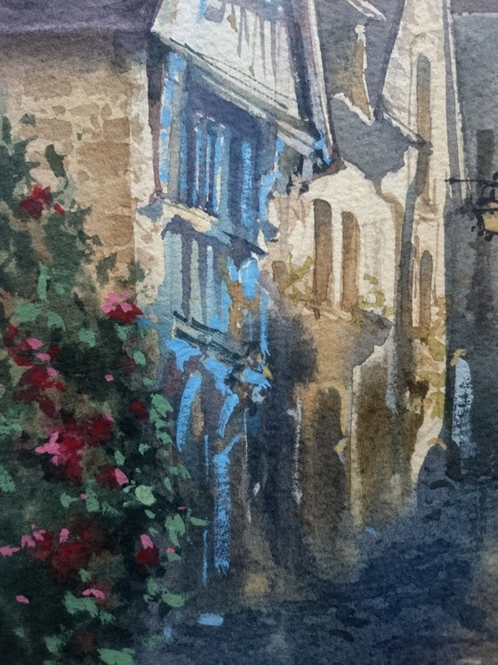 Morning. Oldcity. Dinan. France, Brittany.