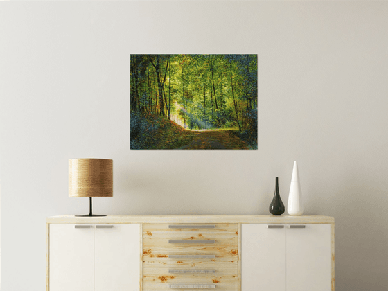 Spring forest  (60x80cm, oil painting, ready to hang)