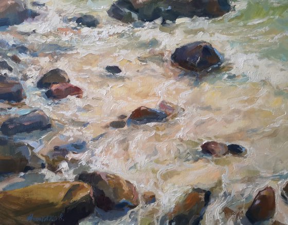 Returning to the summer beach #3 (24x36×1.5")