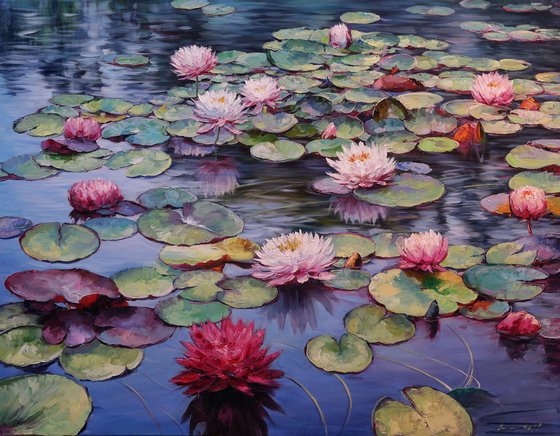 "Lilies on the Pond"