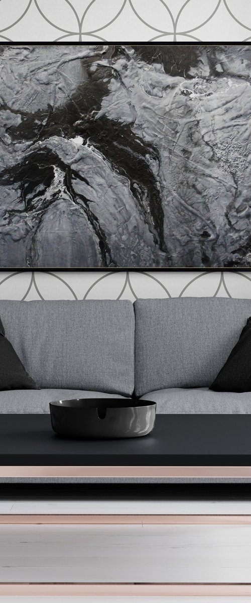 Cashmere 160cm x 100cm Textured Abstract Art by Franko