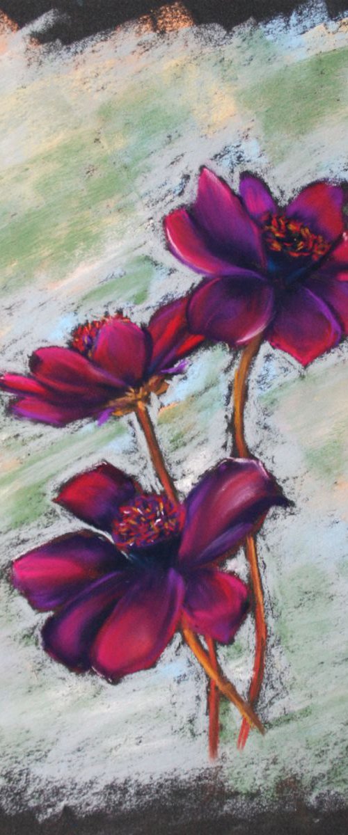 Purple flowers by Salana Art