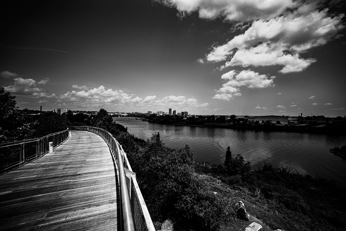 Photorealistic Cityscapes Photograph By David Huntzinger, 28 X 17, Down The Path, Original Artwork