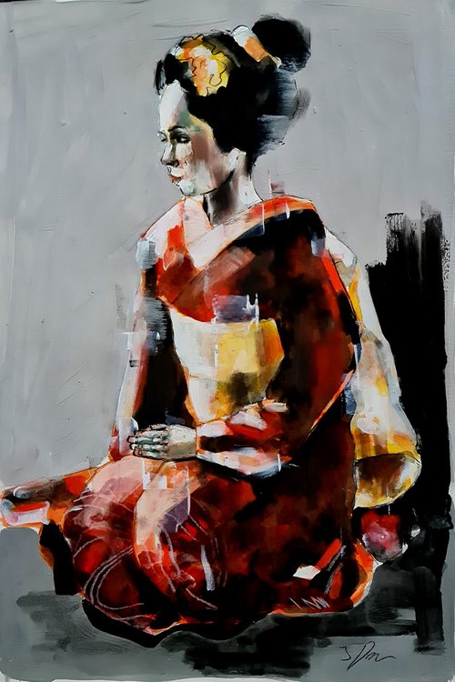 red kimono 11-5-23 by Thomas Donaldson