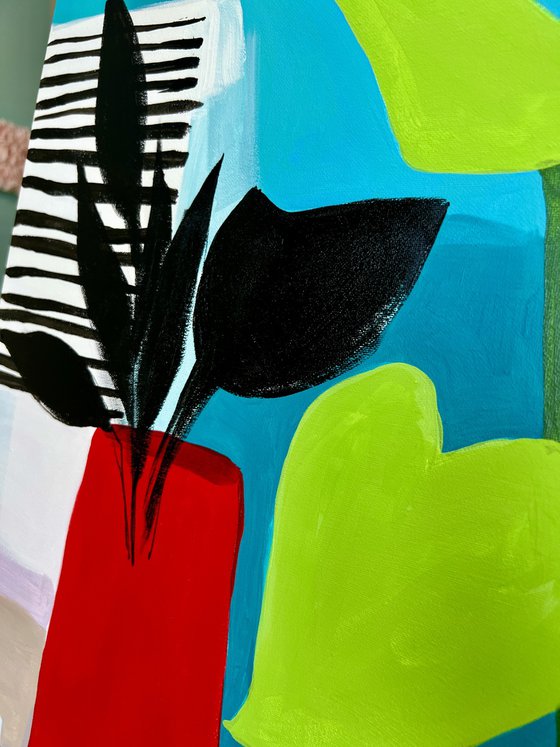 Watermelon Vase Still Life