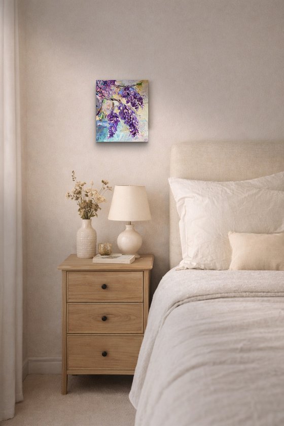 Wisteria Blossoms – Textured Floral