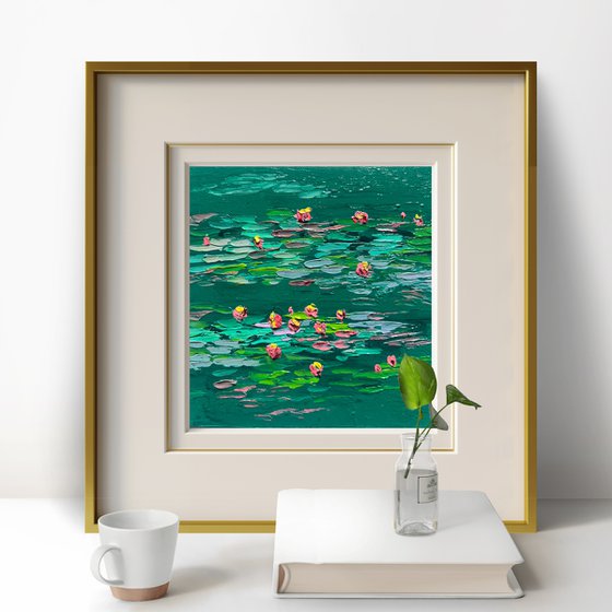 Green Water Lilies Pond