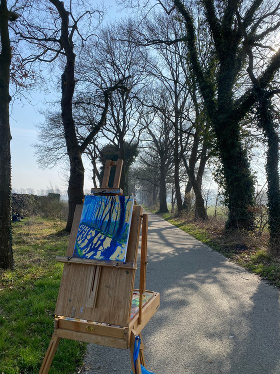 Sun-Dappled Path. Plein Air